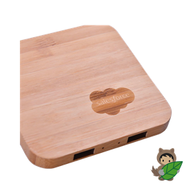 Square Bamboo Wireless Charging Pad