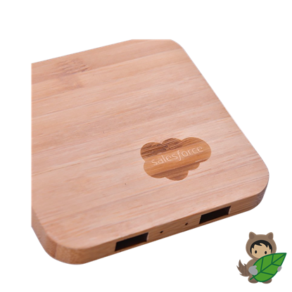 Square Bamboo Wireless Charging Pad