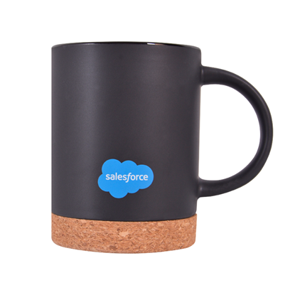 Ceramic Mug with Cork Base - Black